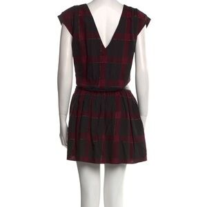 Ramy Brook Women's Red Jonny Metallic Thread Buffalo Plaid Dress